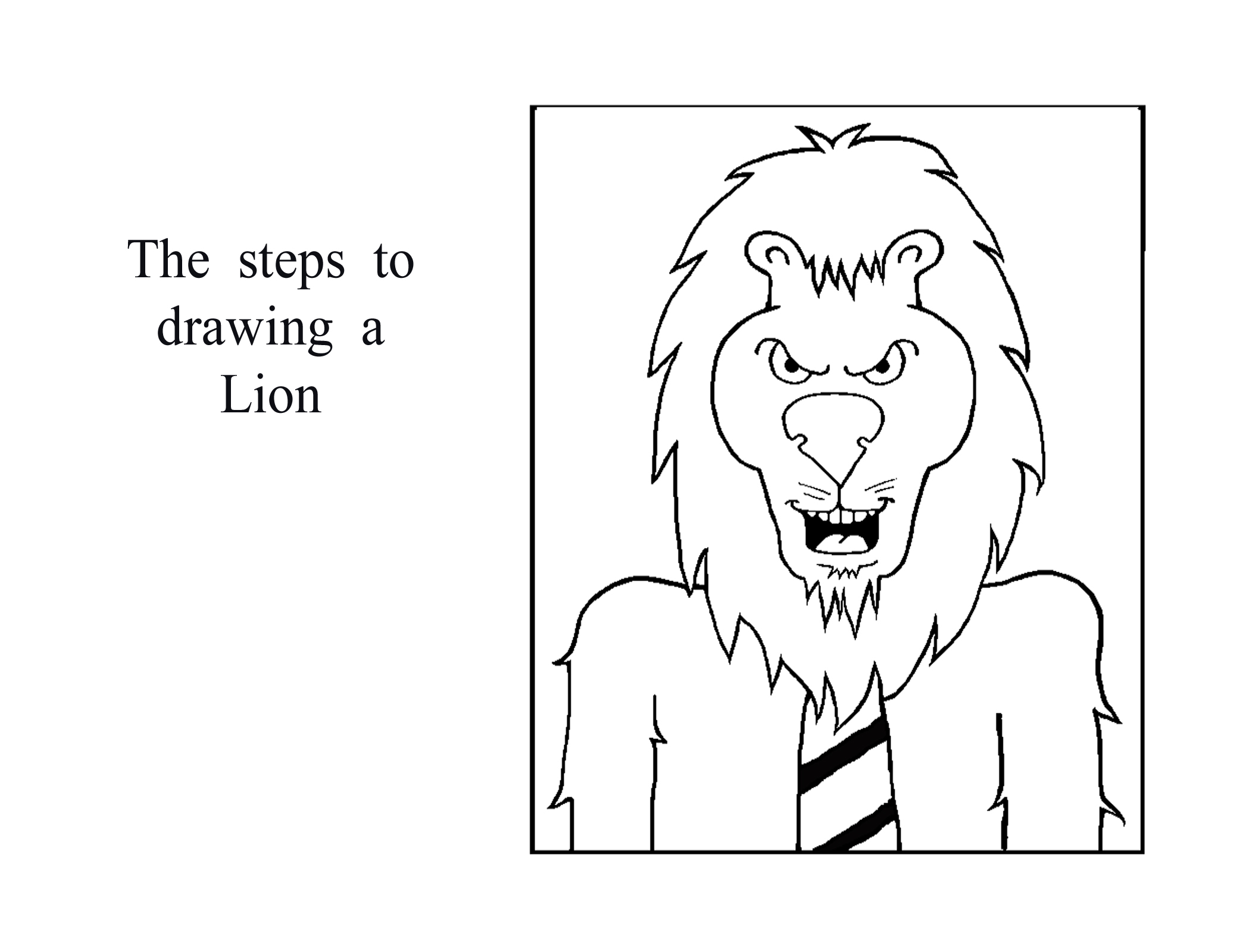 How to draw a lion.